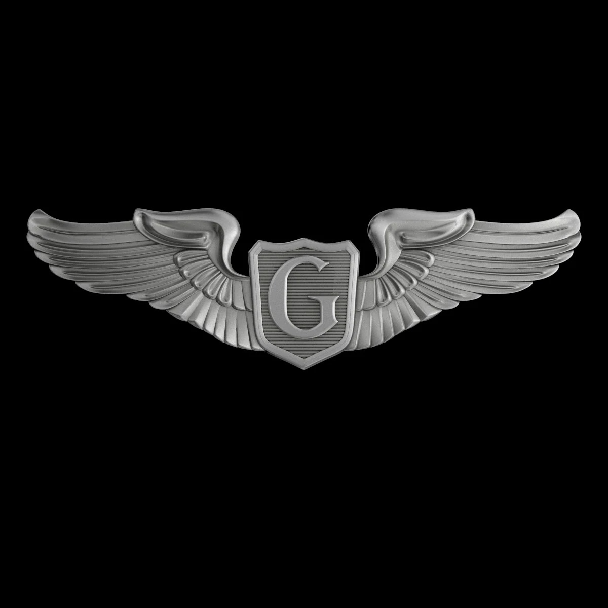 usaaf glider pilot wings badge 3D Model .c4d .max .obj .3ds .fbx .stl .blend