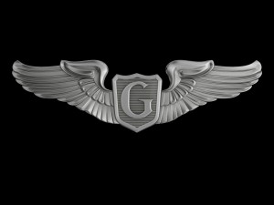usaaf glider pilot wings badge 3Dモデル