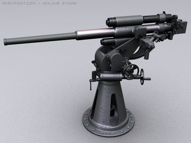 soviet naval 45mm 21k 3Dモデル .c4d .max .obj .3ds .fbx .stl .blend 
