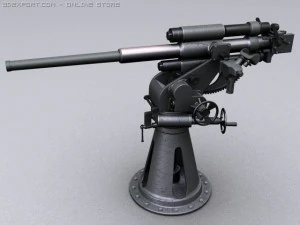 naval sovi&eacute;tico 45mm 21k Modelo 3D