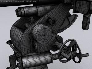 soviet naval 45mm 21k 3Dモデル