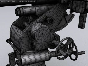 soviet naval 45mm 21k 3D Model