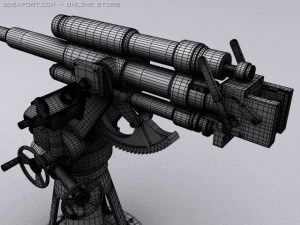 soviet naval 45mm 21k 3D Model
