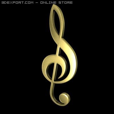 musical clef sign 3Dモデル .c4d .max .obj .3ds .fbx .stl .blend 