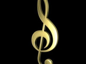 Notenschlüsselzeichen 3D Modell