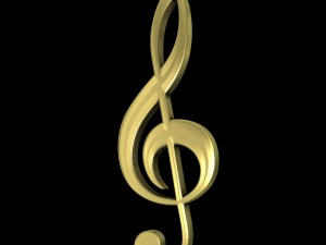 musical clef sign 3Dモデル
