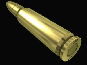 762x51mm nato cartridge 3D Model