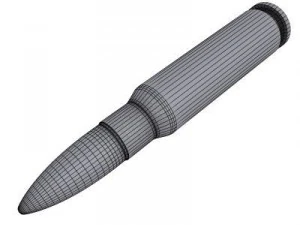 762x51mm nato cartridge 3D Model