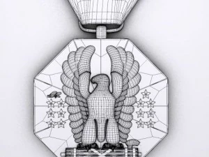 us soldiers medal 3D Model