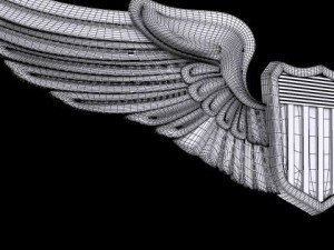 us air force pilot badge Modelo 3D