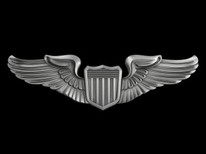 us air force pilot badge Modelo 3D