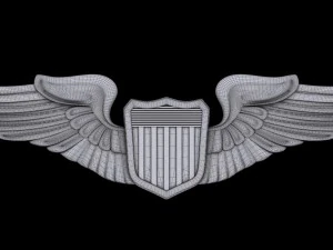 us air force pilot badge 3D Model