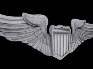 us air force pilot badge 3D Model