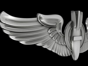 us air force wings bombardier badge 3D मॉडल