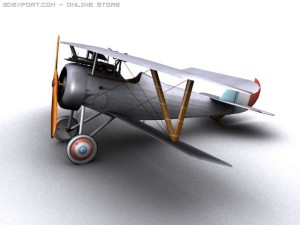 nieuport 24 ww1 biplane fighter 3Dモデル
