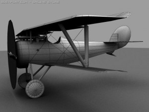 nieuport 24 ww1 biplane fighter 3D Модель