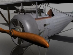 nieuport 24 ww1 biplane fighter 3D Model