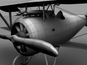 nieuport 24 ww1 biplane fighter 3D Model