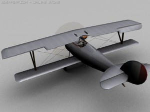 nieuport 24 ww1 biplane fighter 3D Модель