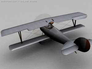 nieuport 24 ww1 biplane fighter 3D Model