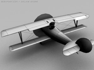 nieuport 24 ww1 biplane fighter 3D Model
