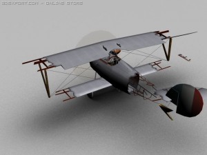 nieuport 24 ww1 biplane fighter 3D Модель