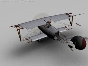 nieuport 24 ww1 biplane fighter 3D Model