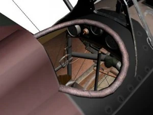 hanriot hd1 ww1 biplane fighter 3D Model