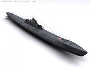 k21 wwii soviet submarine 3D Model