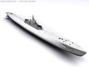 k21 wwii soviet submarine 3D 모델