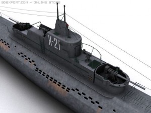 k21 wwii soviet submarine 3D 모델