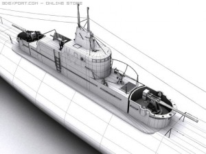 k21 wwii soviet submarine 3D 모델