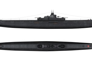 k21 wwii soviet submarine Modèle 3D