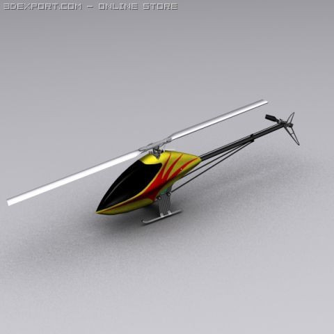 helicopter rc model 3Dモデル .c4d .max .obj .3ds .fbx .stl .blend 