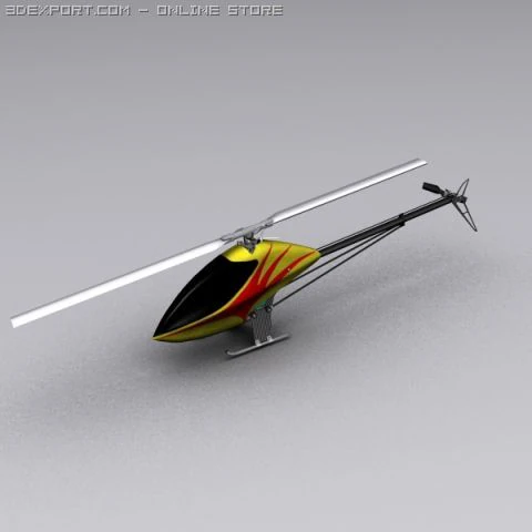 helicopter rc model 3D Model .c4d .max .obj .3ds .fbx .stl .blend