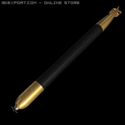 g7e t1 torpedo 3D Модель .c4d .max .obj .3ds .fbx .stl .blend 