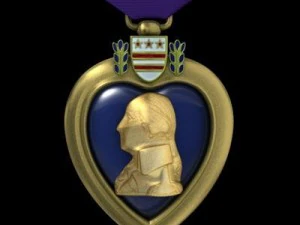 purple heart medal 3D Model