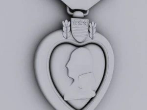 purple heart medal 3D Model