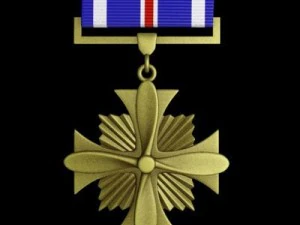 m&eacute;daille de la croix volante distingu&eacute;e Modèle 3D