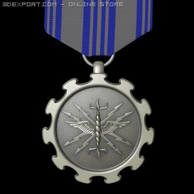 air force achievement medal 3D Model .c4d .max .obj .3ds .fbx .stl .blend
