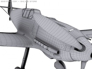 messerschmitt bf109e3 emil 3D 模型