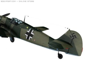messerschmitt bf109e3 emil Modelo 3D