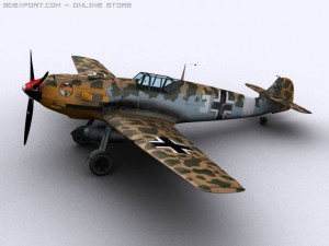 messerschmitt bf109e7 trop Modelo 3D