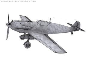 messerschmitt bf109e7 trop Modello 3D
