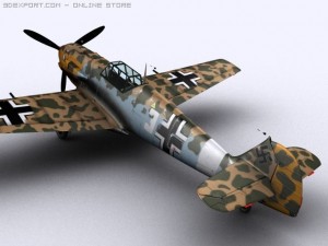 messerschmitt bf109e7 trop Modello 3D