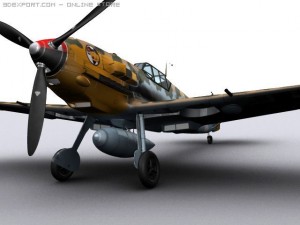 messerschmitt bf109e7 trop Modello 3D