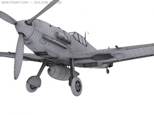 messerschmitt bf109e7 trop Modello 3D