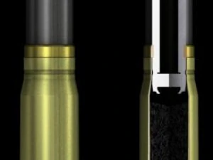 german 20mm mg 15120 cartridge with cutaway 3D Model