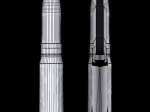 german 20mm mg 15120 cartridge with cutaway 3D Model