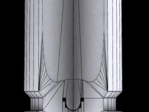 german 20mm mg 15120 cartridge with cutaway 3D Model